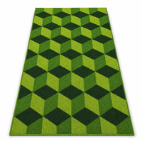 Tapis d'herbe artificielle 3D à motif personnalisé, gazon synthétique coloré et doux pour terrain de jeux et jardin