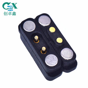 Магнитный разъем Pogo Pin с изгибом, 2 контакта, шаг 2,54 мм, 2,5 мм, 5А, высокомощный магнитный разъем Pogo Pin - Product Image 2