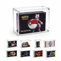Estuche de exhibición acrílico moderno de primera calidad para Pokémon Elite Trainer Box, paquetes de cartas coleccionables, contenedor de almacenamiento protector transparente y brillante