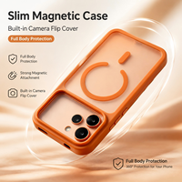 Casing Ponsel Logam TPU+PC Pengisian Daya Magnetik Cepat Mewah dengan Penyangga dan Anti Benturan untuk 18 Pro/Pro Max/17/16/15