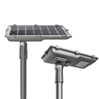 Éclairage solaire LED à haut lumen 170lm/W, lampadaire solaire 10W 30W 50W 65W, tout-en-un intégré, lampadaire solaire LED pour jardin