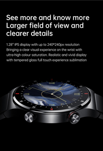 Rastreador de actividad deportiva 2023, reloj inteligente QW33 IPS, reloj táctil, banda de acero inoxidable, resistente al agua, IP67, funda de acero para reloj inteligente - Product Image 6