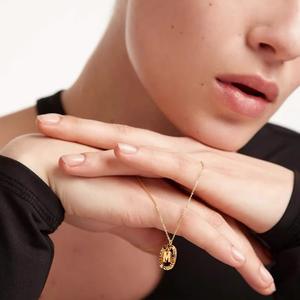 <span class=keywords><strong>España</strong></span> Capital iniciales circón collar nicho luz lujo nuevo ins colorido circón luz lujo colgante letra collar - Product Image 5