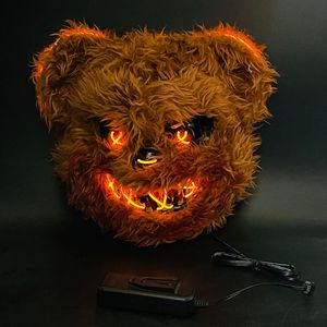 Maschera di Halloween con Effetto Terrificante, Viso Insanguinato Luminoso, Maschera di Coniglio per Halloween, Maschera LED di Halloween - Product Image 2
