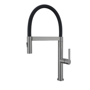 Grifo de Cocina SUS304 Gris Metálico, Monomando Extraíble con Rociador, Montaje en Encimera, Estilo Contemporáneo, Doble Fijación Magnética - Product Image 1
