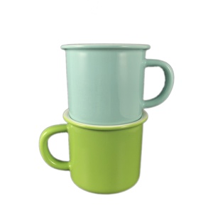 Wholesale 12 oz Custom logo Printing Tea <strong>Cup</strong> Ceramic Coffee Mug Ceramic Imitation <strong>Enamel</strong> <strong>Cup</strong> - Product Image 3