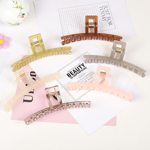Pinza de Pelo Estilo Coreano Minimalista, Acrílica, Ligera, de Color Sólido, para Uso Diario - Product Image 1