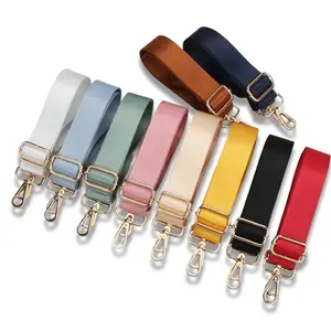 Gran oferta, correas de hombro para bolso con logotipo personalizado de tela ajustable de 38mm de ancho para bolsos de cuero, correa de cincha - Product Image 1