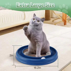 Kinhon diskon besar papan garuk karton gaya klasik 2 in 1 dengan rel bola untuk tempat tidur atau mainan - Product Image 2