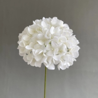 Fleur artificielle en forme de tige d'hortensia nuage imprimée en 3D, blanche, au toucher réel, pour la décoration de vases à la maison, vente en gros