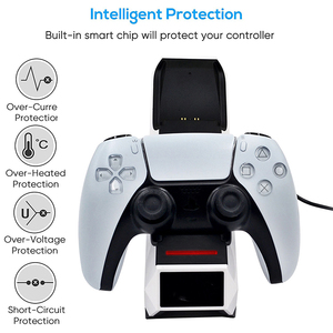 Venta al por mayor de Doble controlador cargador <span class=keywords><strong>Base</strong></span> de soporte de carga rápida estaciones de acoplamiento para Ps5 Gamepad - Product Image 2