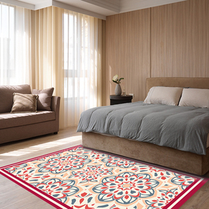 <span class=keywords><strong>Tappeto</strong></span> Rettangolare in Poliestere Stile Astratto, Sottile, Lavabile in Lavatrice, Resistente alle Macchie, Design Minimalista Pastorale per Camera da Letto e Soggiorno - Product Image 4