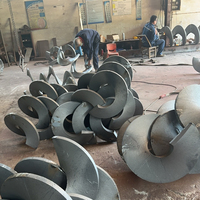 Lames spirales duplex bimétalliques robustes Minsong avec roulement à billes, résistantes à l'usure, à jante en fonte et noyau robuste pour machines industrielles
