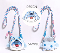 Sac à main en peluche personnalisé de style capybara en polyester avec clip pour téléphone portable, peluche moelleuse et cool, unisexe, vente en gros, petit animal en peluche