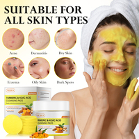 Tampons Nettoyants Personnalisés à Votre Marque à Base de Curcuma et Acide Kojique pour Nettoyage du Visage, Exfoliation et Blanchiment – 50 Lingettes