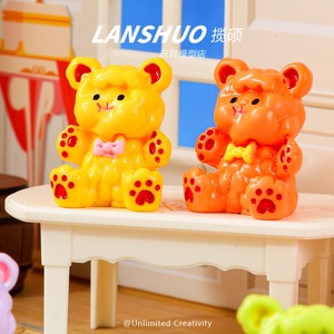 Lanshuo - Muñeco de Oso de Peluche de Resina, Miniatura 3D, Decoración para Casa de Muñecas, Accesorios Unisex para Niños de 8 a 13 Años - Product Image 2
