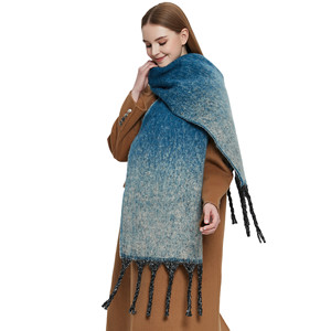 Mots-clés de recherche populaires : Écharpe Pashmina chaude pour femme, épaisse, à boucle, à franges, dégradée, pour l'hiver - Product Image 3