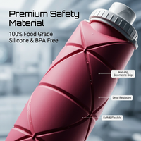 Gobelet pliable sans BPA, bouteille d'eau en silicone, bouteille pliable sans BPA pour les sports de plein air, les voyages et le camping