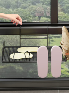 Séchoir à chaussures suspendu sans perçage pour extérieur, fenêtre, garde-corps de sécurité, organisateur de séchage pour sandales et linge - Product Image 6