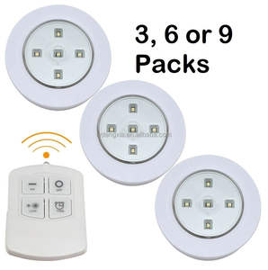 3er-Pack Kabellose Aufkleb-LED-Nachtlichter Helle Fernbedienungsbetriebene Batteriebetriebene Unterbauleuchten für Schränke - Product Image 4