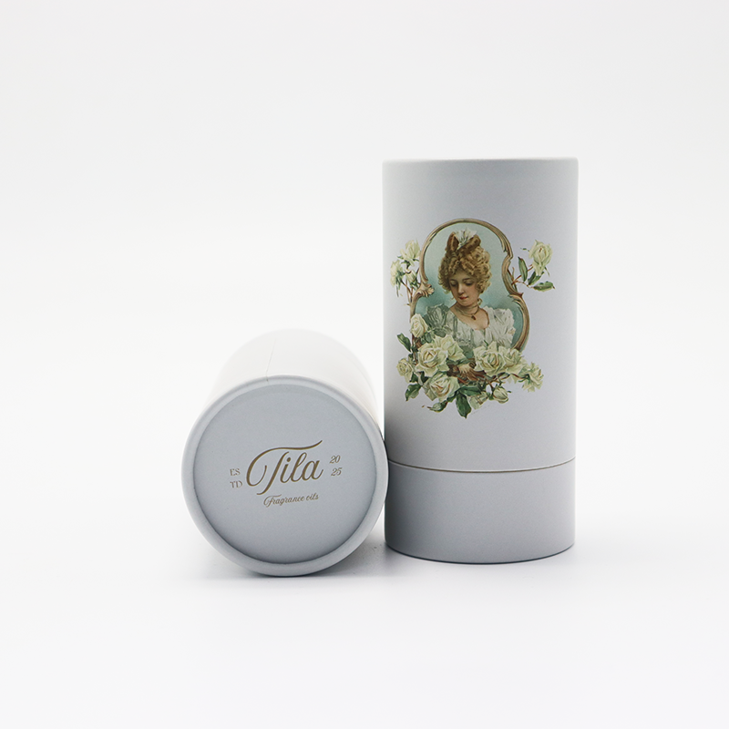 Wholesale Custom Design Cylindrical Paper Cardboard Box Tube Packaging Containers Paper Cylinder Box For Candle Cosmetic