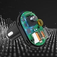 Radio con bluetooth para coche, transmisor fm, reproductor mp3 de frecuencia completa, manos libres, Tarjeta SIM TF, 3 puertos, venta directa de fábrica