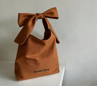 Bolsa de Compras de Lona Negra Reciclada Ecológica Personalizada al por Mayor para Mujer con Cinta
