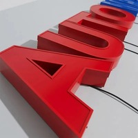 Décorations murales imprimées en 3D et lettres métalliques personnalisées avec logo, enseignes murales, panneaux publicitaires, affichage numérique extérieur, affichage extérieur