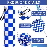 Serviettes de golf en microfibre tissée EMB2 super absorbantes pour sublimation, avec logo personnalisé, serviettes de golf magnétiques robustes pour clubs de golf