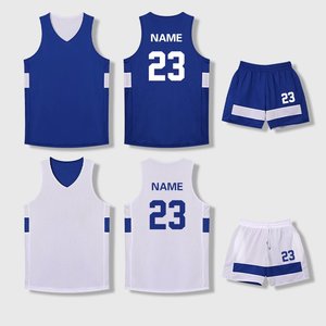 Uniforme de Baloncesto con Diseño de Moda y Nombre del Equipo Personalizado, Jersey de Baloncesto Sublimado, Ropa de Baloncesto Reversible de Poliéster - Product Image 2
