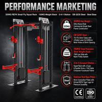 REYK Nouveau Rack Commercial Smith en Acier Inoxydable pour Entraînement Triceps, Équipement de Musculation pour Jambes et Corps, Idéal pour la Maison