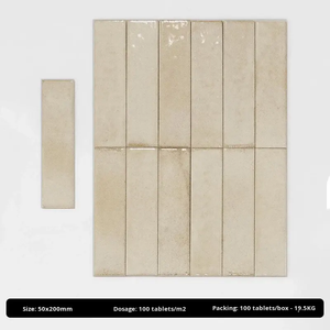 <span class=keywords><strong>Piastrelle</strong></span> <span class=keywords><strong>Vintage</strong></span> in Ceramica Blu-Verde Effetto Invecchiato 50x200 Fatte a Mano per Interni Cucina Ristorante Parete di Sfondo Spessore 8MM Gradiente - Product Image 4