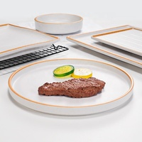 Vente en gros d'assiettes en mélamine de haute qualité personnalisées ensembles de vaisselle en mélamine assiettes en mélamine blanche