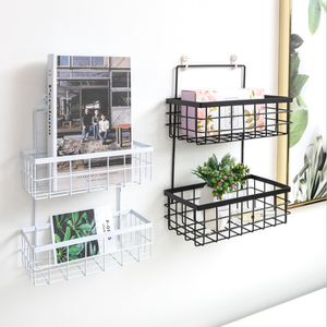 Multi-usage noir fil de fer porte-maille <span class=keywords><strong>pas</strong></span> <span class=keywords><strong>cher</strong></span> mur maison organisation de stockage rack - Product Image 1