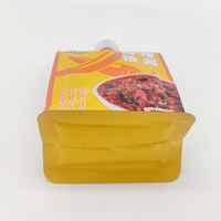 Pochette souple en aluminium à fond plat avec bec verseur intégré pour lait, jus, sauces, huile de piment, emballage semi-alimentaire