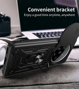 Ốp chống sốc cho Xiaomi 14 13 Ultra Pro 12t 13t/Redmi A3 A2 A1 K50 Ốp lưng đứng bảo vệ ống kính máy ảnh trượt chơi game - Product Image 4