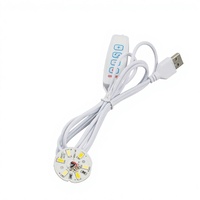 Carte de circuit imprimé en aluminium LED USB 5V DC, panneau PCBA LED blanc chaud tricolore pour base de lampe de nuit