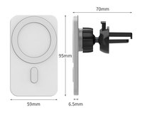 Clip magnétique puissant pour grille d'aération, chargeurs de téléphones portables, charge rapide, téléphone Oraimo PD 15W 18W, chargeur de voiture sans fil rapide pour téléphone portable