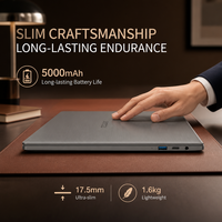 Ordinateur portable OEM personnalisé 15,6 pouces Full HD IPS Intel Core M3-8100Y Dual Core 8 Go de RAM DDR3 SSD Windows 11 Pro Éducation Gris PC