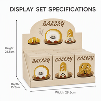 Micro-blocs de construction personnalisés Série Boulangerie OEM Marque Privée Mignons Briques Nano en forme de Pain et Croissant Décoration de Bureau Kawaii pour Cadeau