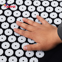 Tapis d'acupression de thérapie des pieds en tissu de coton en plastique