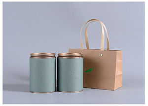 קופסאות תה גליליות מנייר, עם הטבעה בהתאמה אישית, מכסה ברזל, ידידותיות לסביבה, ניתנות למחזור, עמידות בפני לחות. - Product Image 5