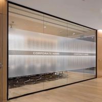 Vinilos Adhesivos Esmerilados Estáticos Resistentes al Agua para Ventanas de Oficina, Colores Brillantes para Logotipos en la Línea de Cintura de Puertas de Empresas