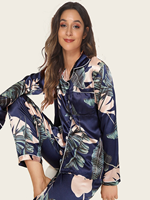 Ensemble de vêtements de détente en satin rayé rose printemps 2025 pour femmes Pyjama deux pièces Blouse et pantalon
