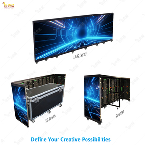 Cabine TV portable personnalisée, mur vidéo, façade incurvée, pupitre de bureau, support, console DJ pliable à six pans, écran d'affichage LED - Product Image 3