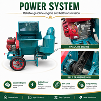 Machine agricole professionnelle, mini-décortiqueuse de riz, décortiqueuse à moteur essence, machine à égrener et à décortiquer le maïs