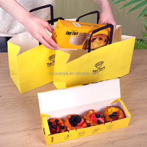 كيس ورقي من ورق الكرافت بشعار إبداعي مخصص حقيبة حمل للخبز على الجدران حقيبة حلوى باجل - Product Image 3