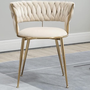 Chaise de cuisine moderne design violette <span class=keywords><strong>Fauteuil</strong></span> de courtoisie en velours pour salle à manger - Product Image 2