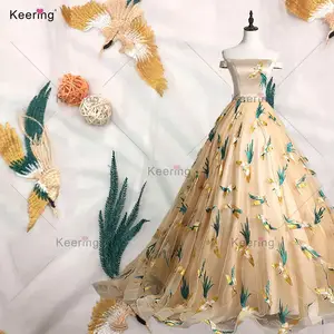 WTPA-141 Keering Polyester Good Price Sales China Wholesale Embroidery Mesh Lace Fabric For Wedding Dresses