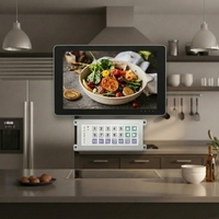 Teclado Inalámbrico/USB KDS Bump Bar de 21 Teclas Programables, Sistema de Visualización para Cocina, Teclado Resistente al Agua, Controlador POS para Cocina